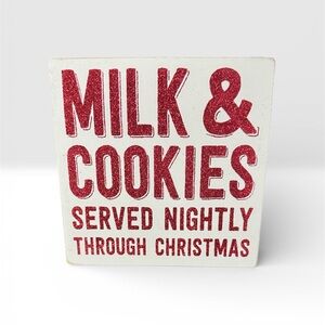 Festive 2017 Hobby Lobby Christmas Holiday Sign - Milk & Cookies